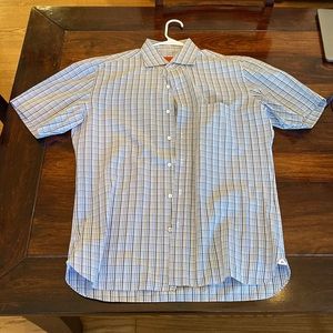 Isaia Short sleeve dress shirt 16 1/2 42